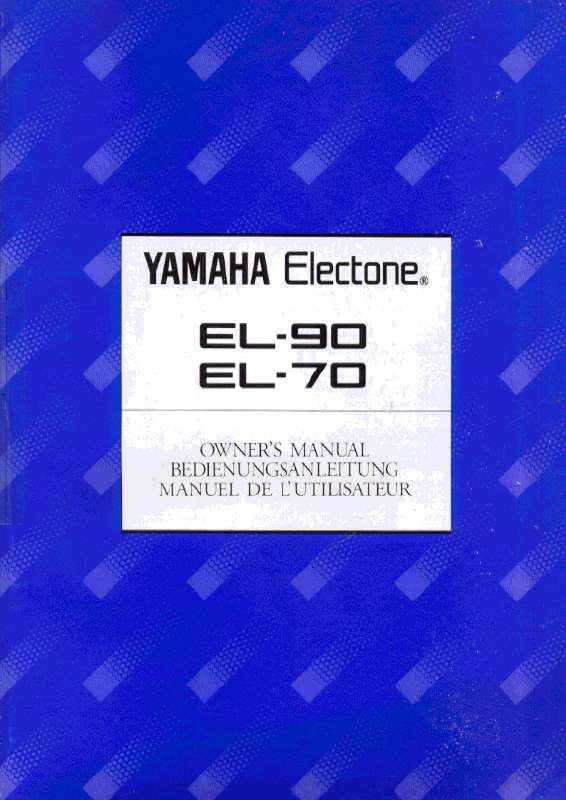 Guide utilisation  YAMAHA EL90  de la marque YAMAHA