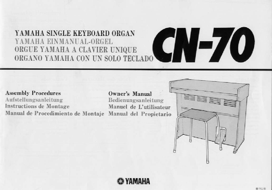 Guide utilisation YAMAHA CN-70  de la marque YAMAHA