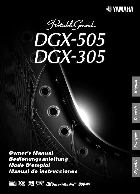 Guide utilisation YAMAHA DGX-505-DGX-305  de la marque YAMAHA
