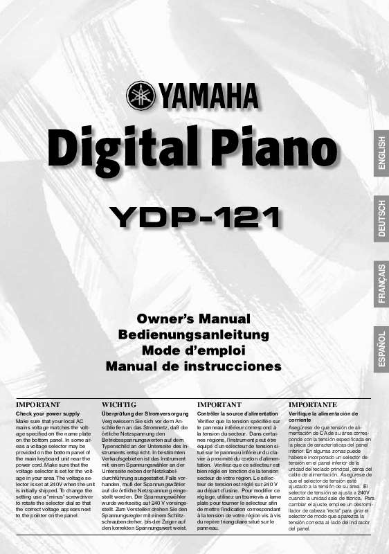Guide utilisation  YAMAHA YDP-121  de la marque YAMAHA
