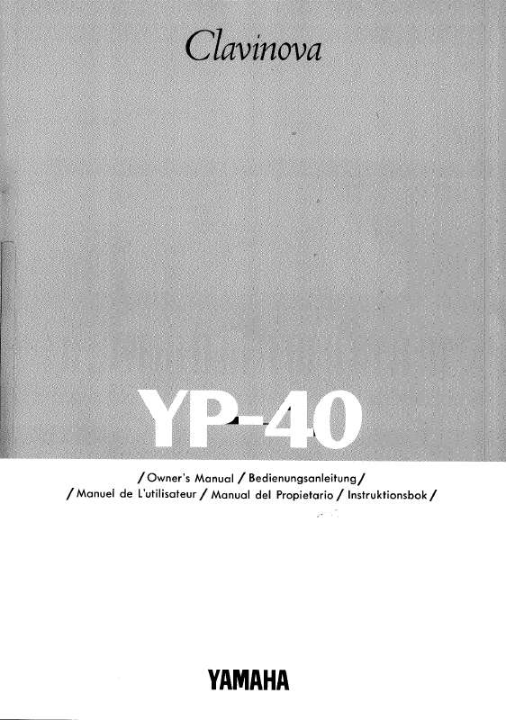 Guide utilisation YAMAHA YP-40  de la marque YAMAHA