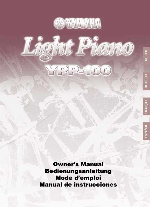 Guide utilisation YAMAHA YPP-100  de la marque YAMAHA