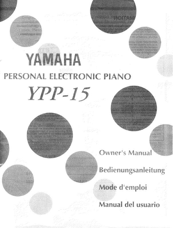 Guide utilisation YAMAHA YPP-15  de la marque YAMAHA
