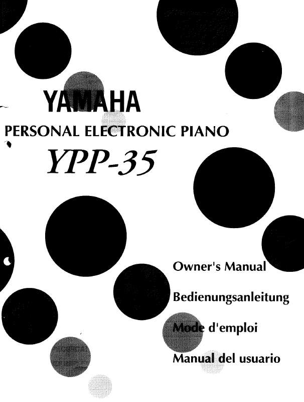 Guide utilisation YAMAHA YPP-35  de la marque YAMAHA