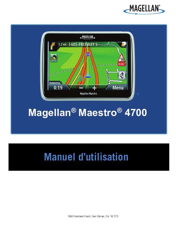 Guide utilisation MAGELLAN MAESTRO 4700  de la marque MAGELLAN
