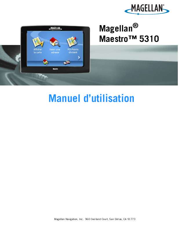 Guide utilisation MAGELLAN MAESTRO 5310  de la marque MAGELLAN