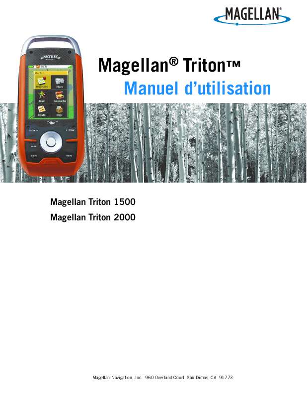 Guide utilisation MAGELLAN TRITON 1500  de la marque MAGELLAN