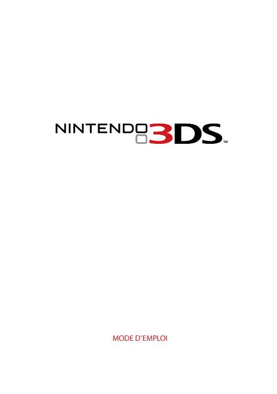 Guide utilisation NINTENDO 3DS  de la marque NINTENDO