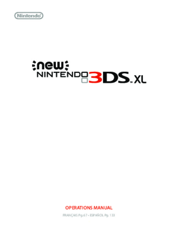 Guide utilisation NINTENDO NEW 3DS  de la marque NINTENDO