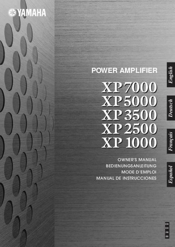Guide utilisation YAMAHA XP7000 XP5000 XP3500 XP2500 XP1000  de la marque YAMAHA