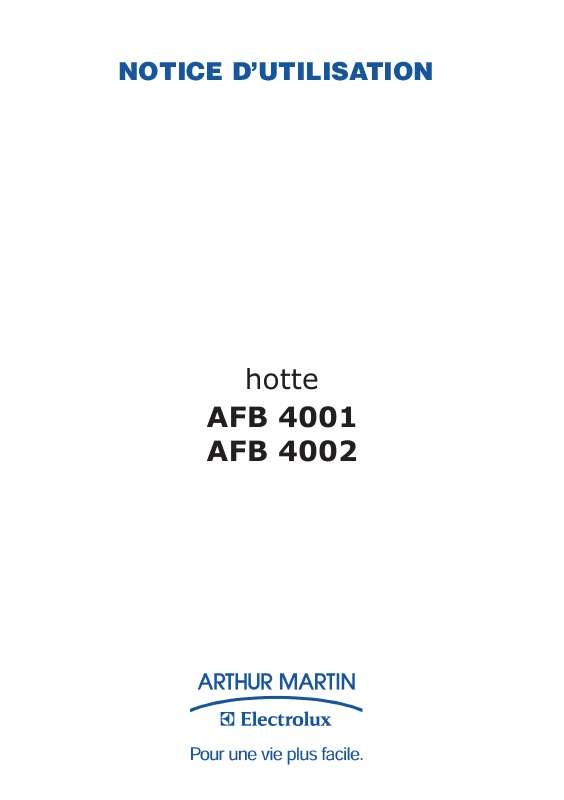 Guide utilisation ARTHUR MARTIN AFB4001X de la marque ARTHUR MARTIN