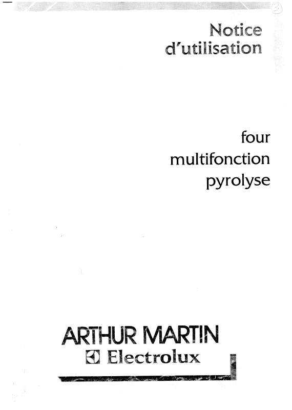 Guide utilisation ARTHUR MARTIN AOB735W1 de la marque ARTHUR MARTIN
