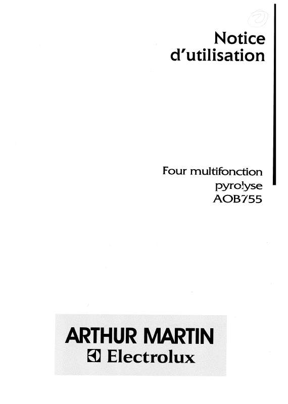 Guide utilisation ARTHUR MARTIN AOB755W1 de la marque ARTHUR MARTIN