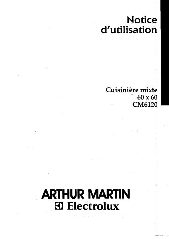 Guide utilisation ARTHUR MARTIN CM6120B1  de la marque ARTHUR MARTIN