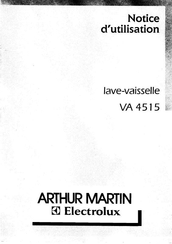 Guide utilisation ARTHUR MARTIN VA4515 de la marque ARTHUR MARTIN