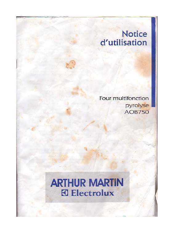 Guide utilisation ARTHUR MARTIN AOB750 de la marque ARTHUR MARTIN