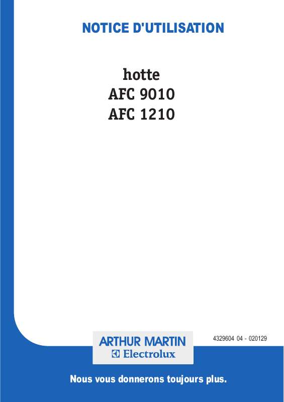 Guide utilisation ARTHUR MARTIN AFC1210N de la marque ARTHUR MARTIN