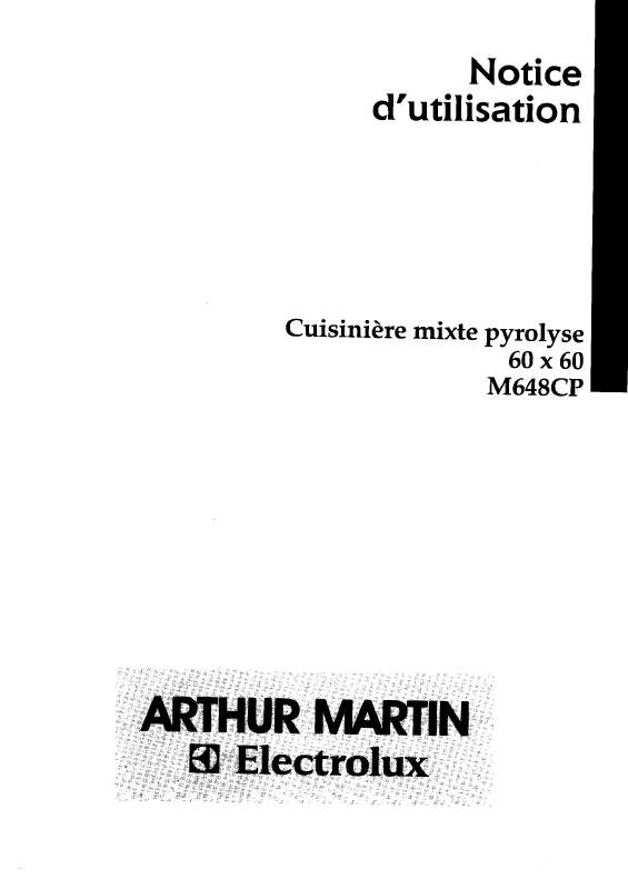 Guide utilisation ARTHUR MARTIN M648CPB13+1PYRO de la marque ARTHUR MARTIN