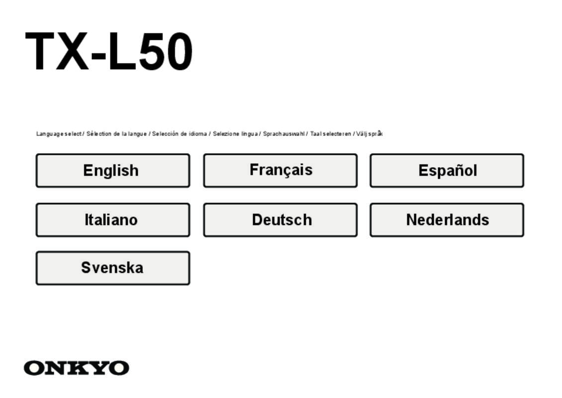 Guide utilisation ONKYO TX-L50  de la marque ONKYO
