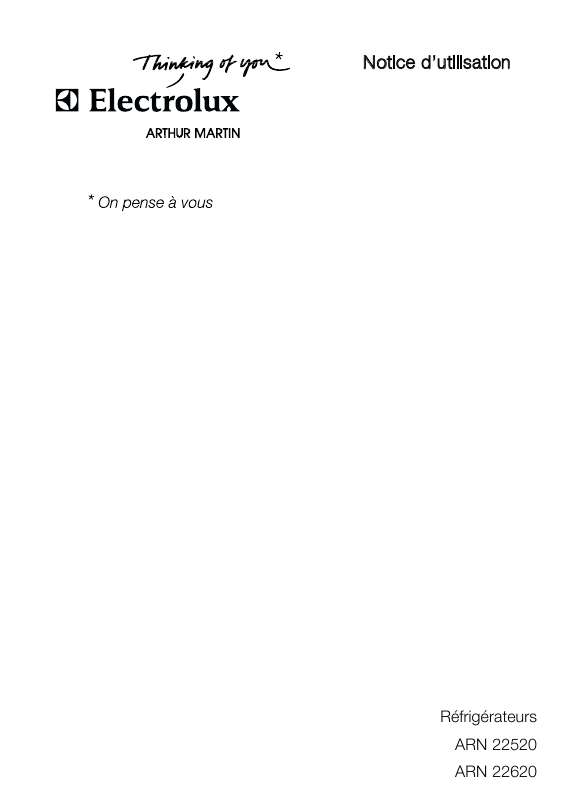Guide utilisation ARTHUR MARTIN ARN22520 de la marque ARTHUR MARTIN