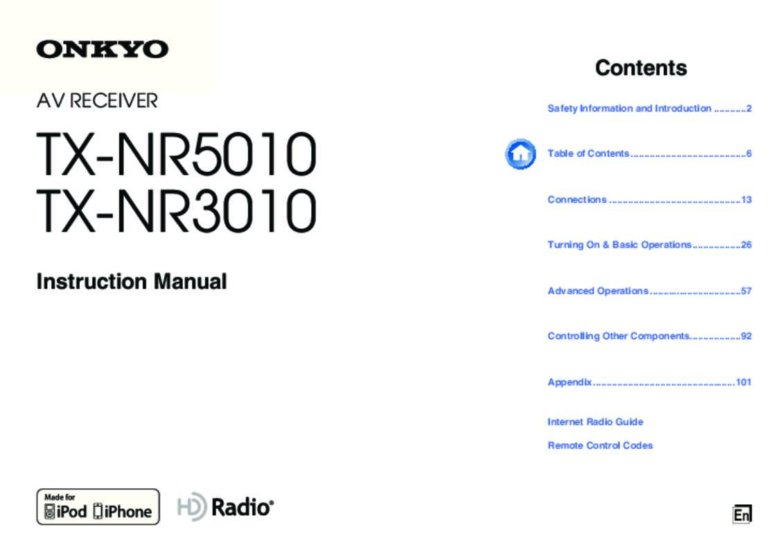 Guide utilisation ONKYO TX-NR5010  de la marque ONKYO