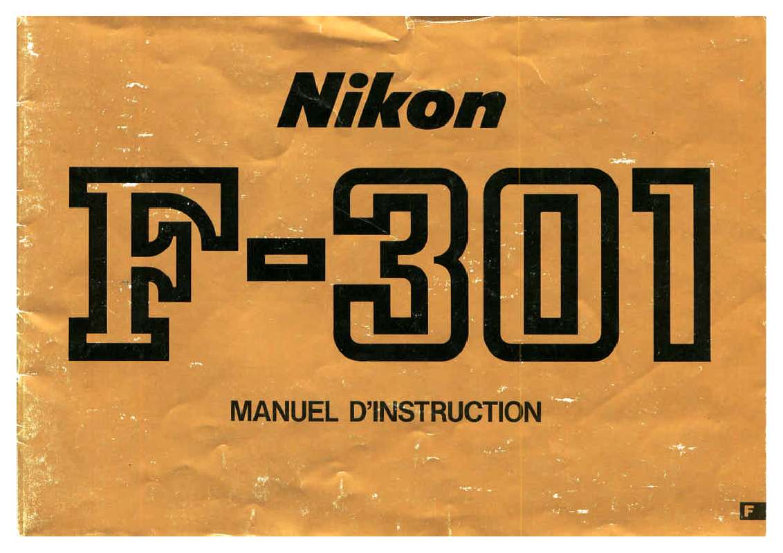 Guide utilisation  NIKON F-301  de la marque NIKON