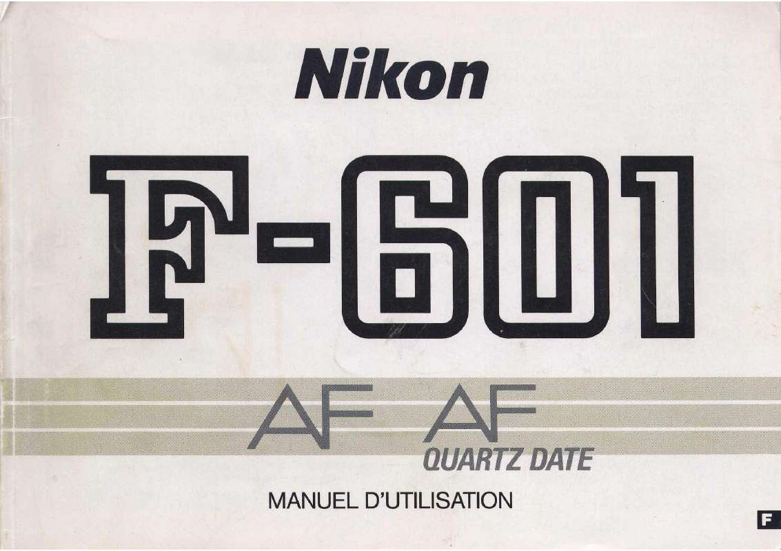 Guide utilisation  NIKON F-601  de la marque NIKON