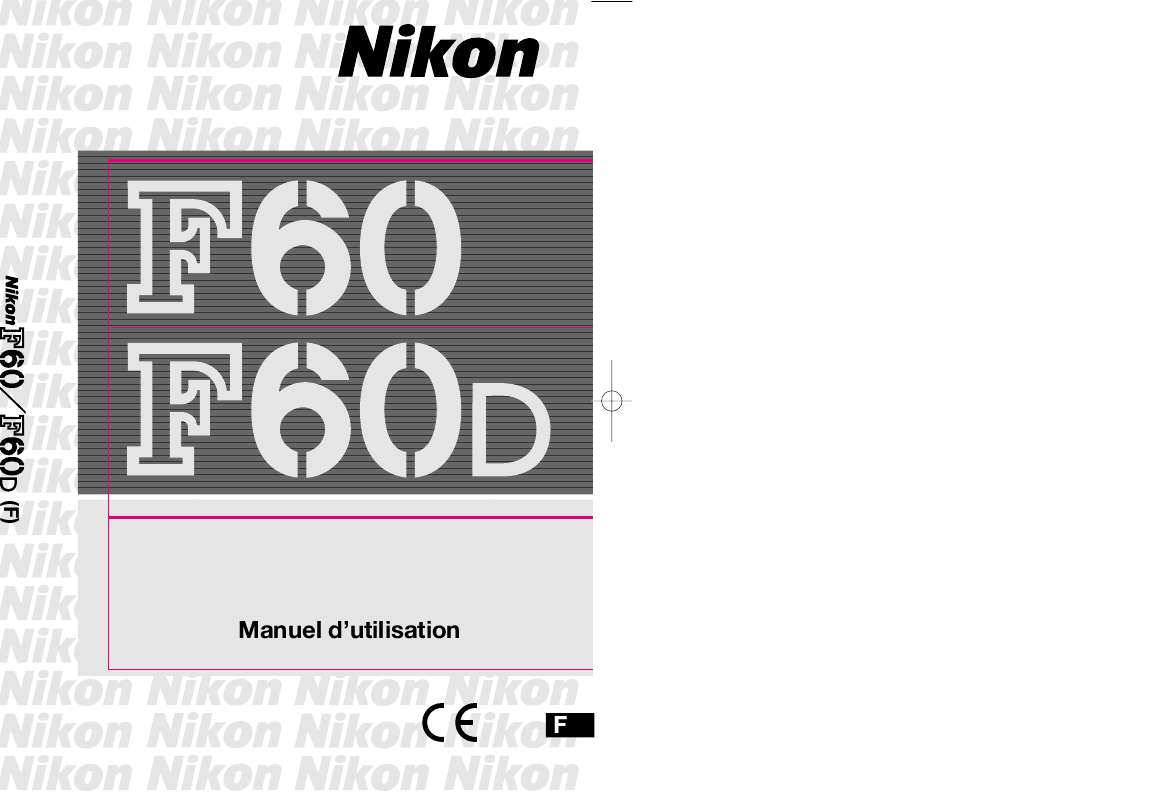 Guide utilisation  NIKON F60  de la marque NIKON