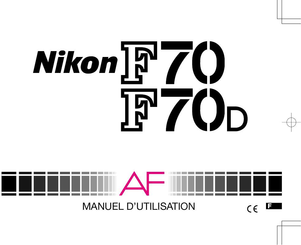 Guide utilisation  NIKON F70D  de la marque NIKON