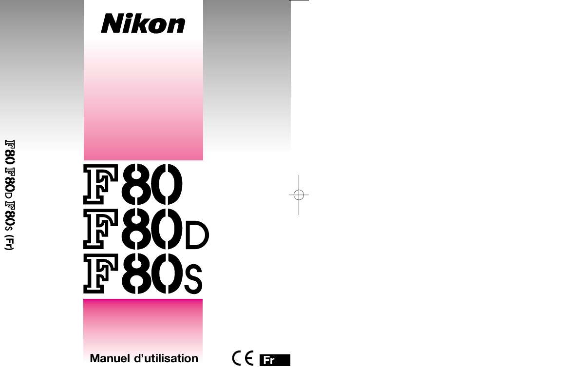 Guide utilisation  NIKON F80D  de la marque NIKON