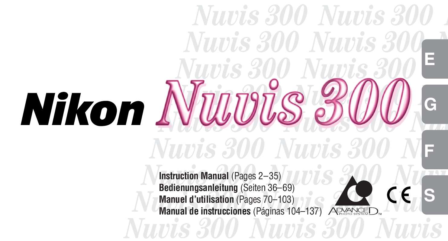 Guide utilisation NIKON NUVIS 300  de la marque NIKON