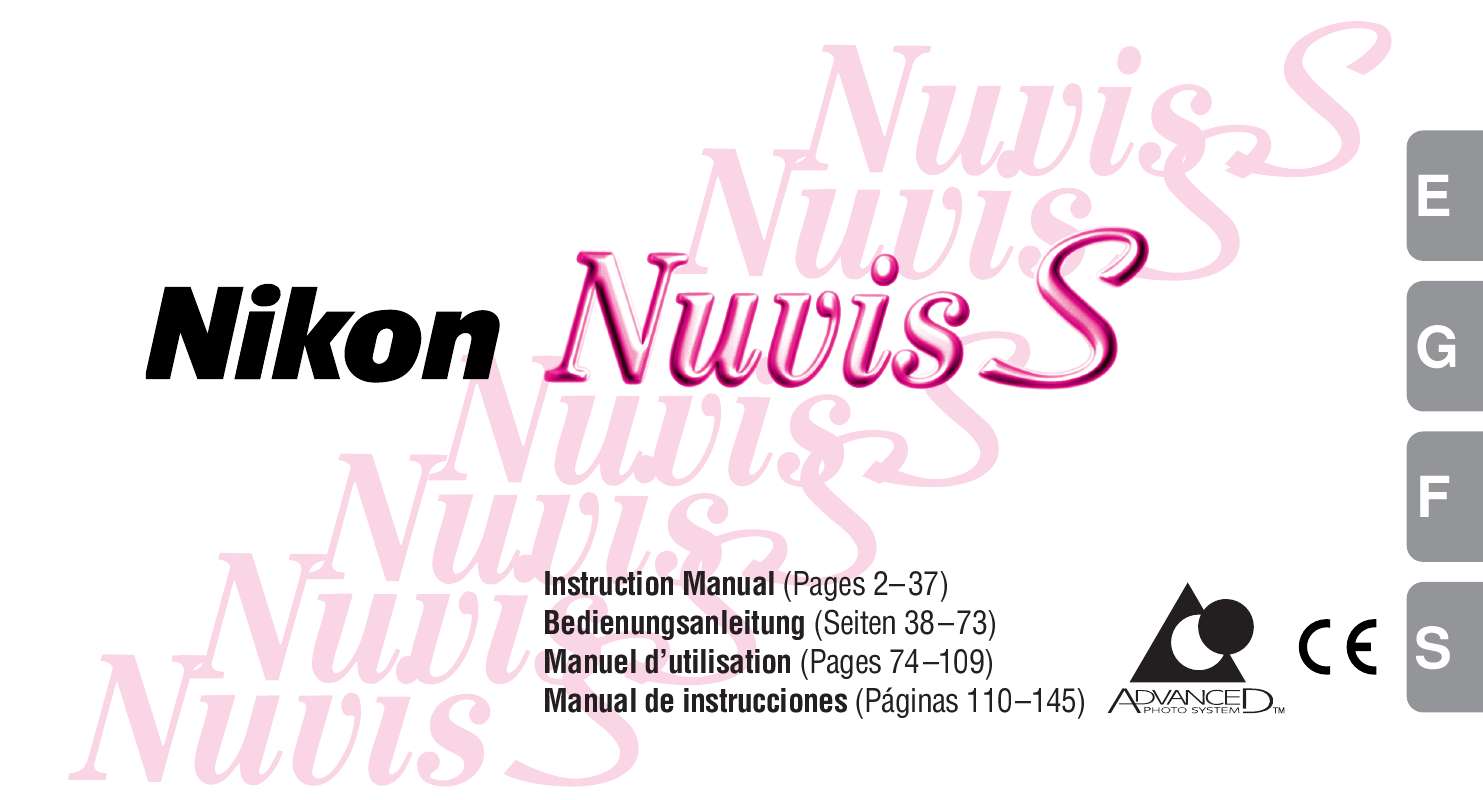 Guide utilisation NIKON NUVIS S  de la marque NIKON