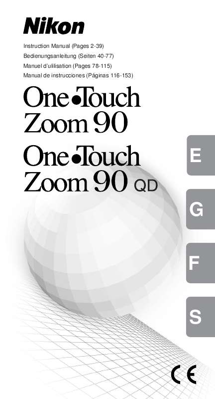 Guide utilisation NIKON ONE TOUCH ZOOM 90-QD  de la marque NIKON
