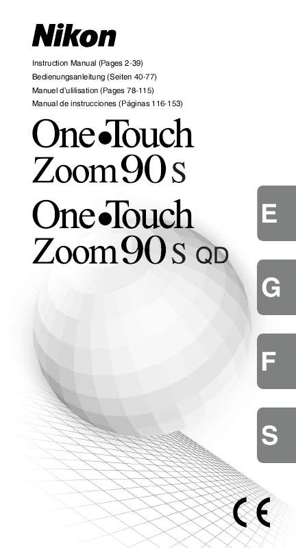 Guide utilisation NIKON ONE TOUCH ZOOM 90S-QD  de la marque NIKON