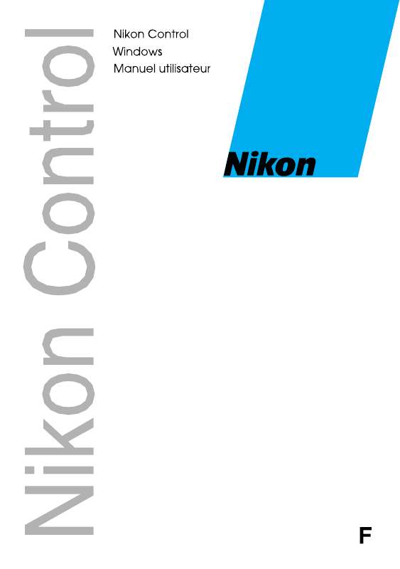 Guide utilisation NIKON CONTROL  de la marque NIKON