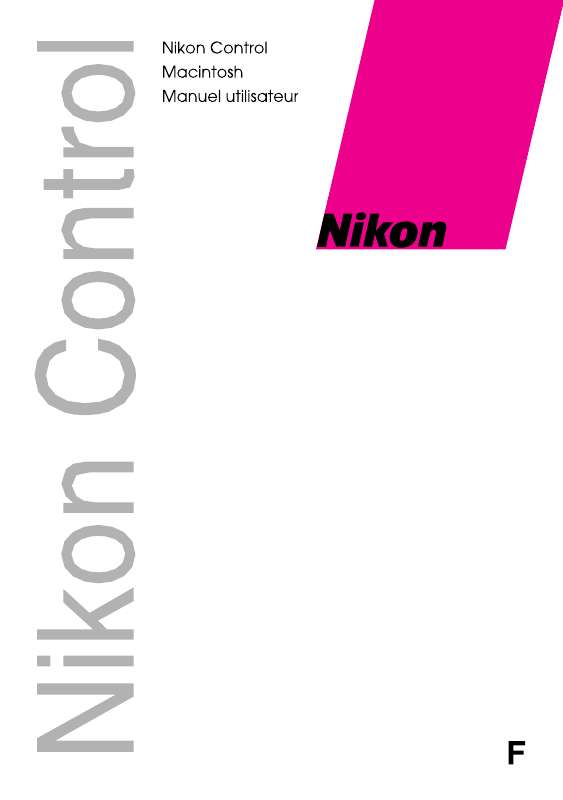 Guide utilisation NIKON CONTROL MACINTOSH  de la marque NIKON