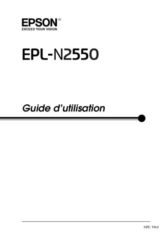 Guide utilisation EPSON EPL-N2550D  de la marque EPSON
