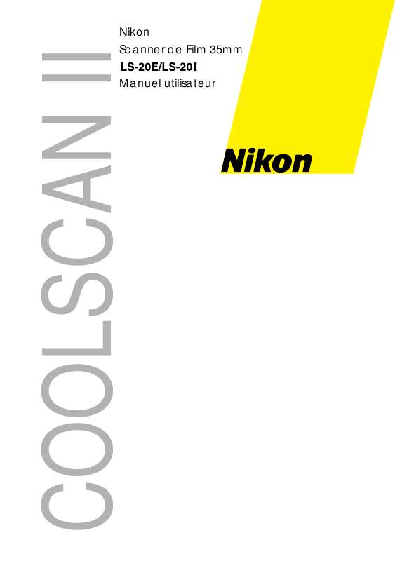 Guide utilisation NIKON COOLSCAN II  de la marque NIKON