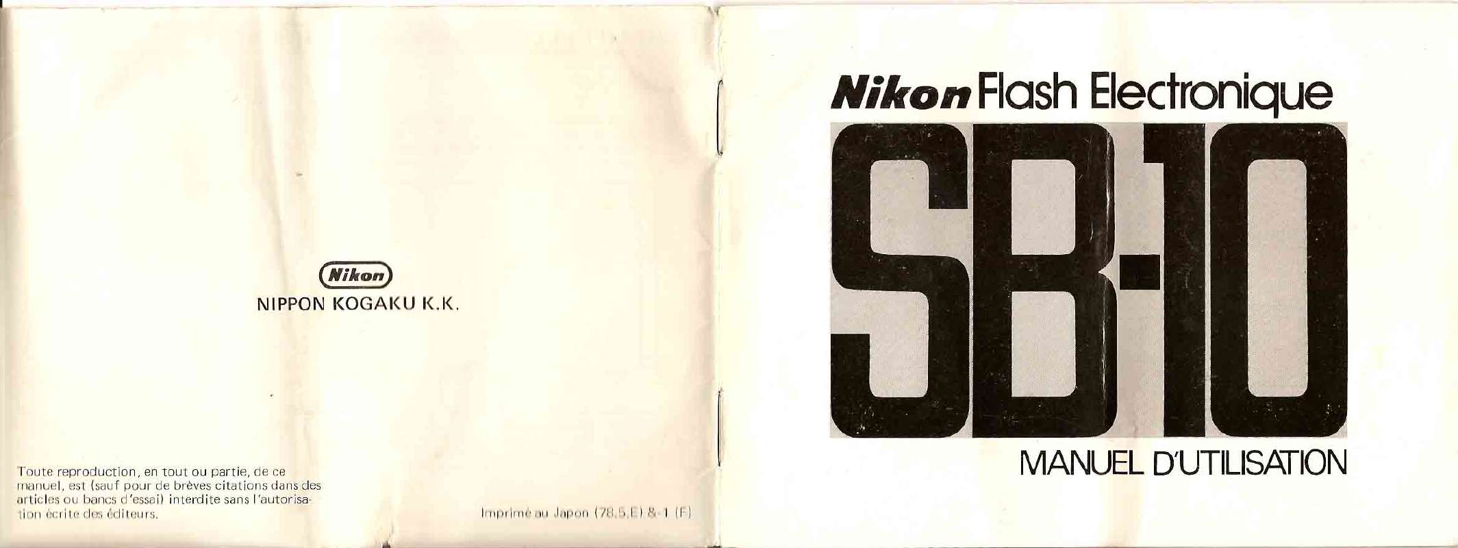 Guide utilisation NIKON SB-10  de la marque NIKON