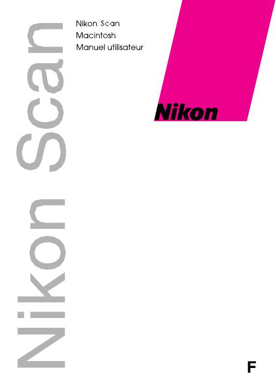 Guide utilisation NIKON SCAN MACINTOSH  de la marque NIKON