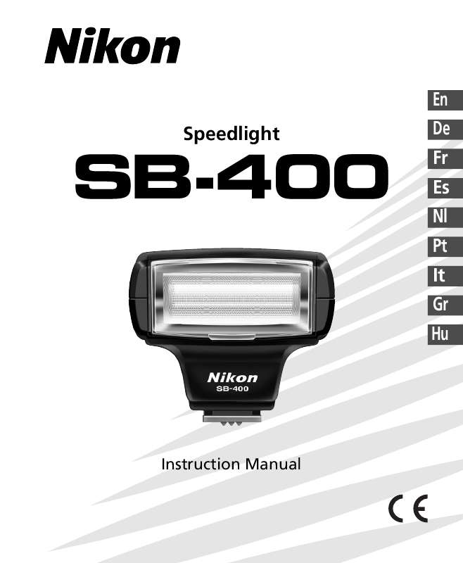 Guide utilisation NIKON SPEEDLIGHT SB-400  de la marque NIKON