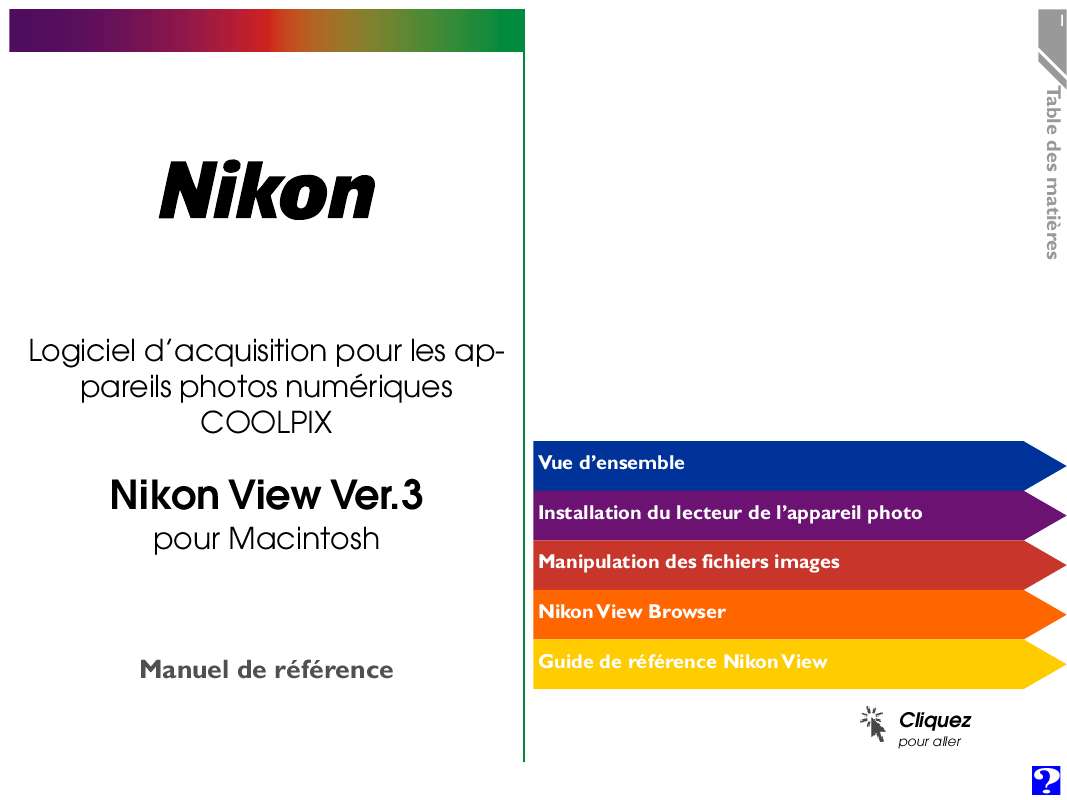 Guide utilisation NIKON VIEW 3  de la marque NIKON