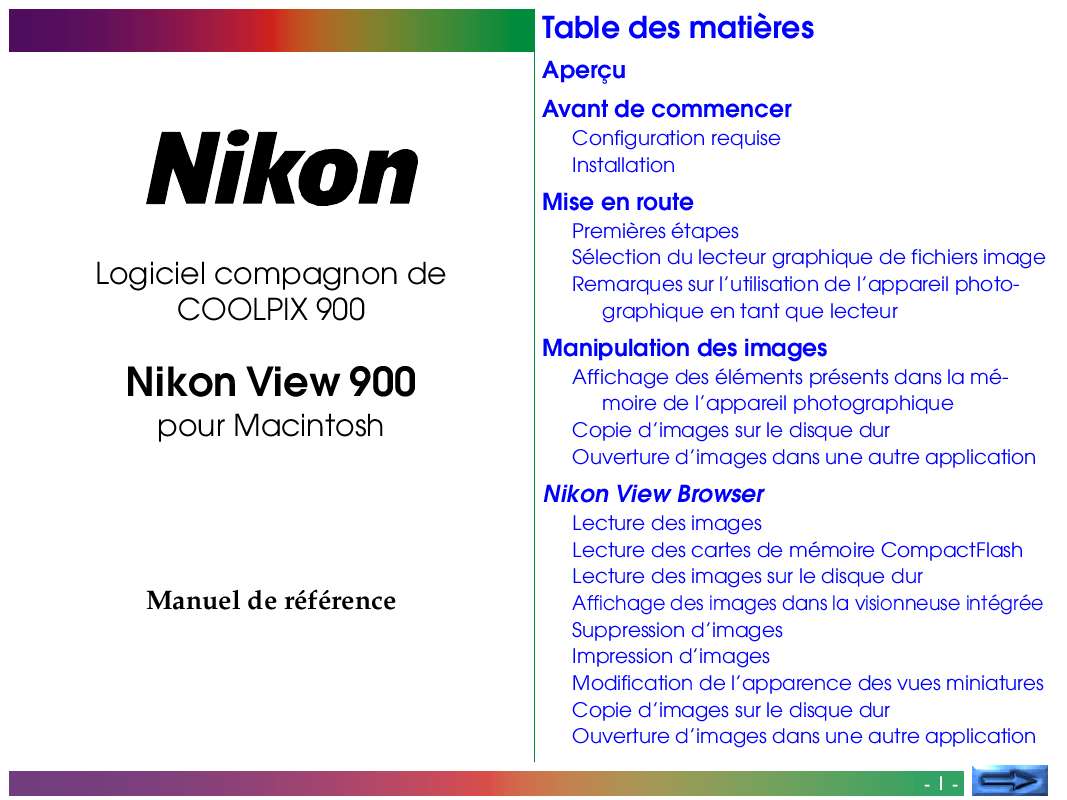 Guide utilisation NIKON VIEW 900  de la marque NIKON