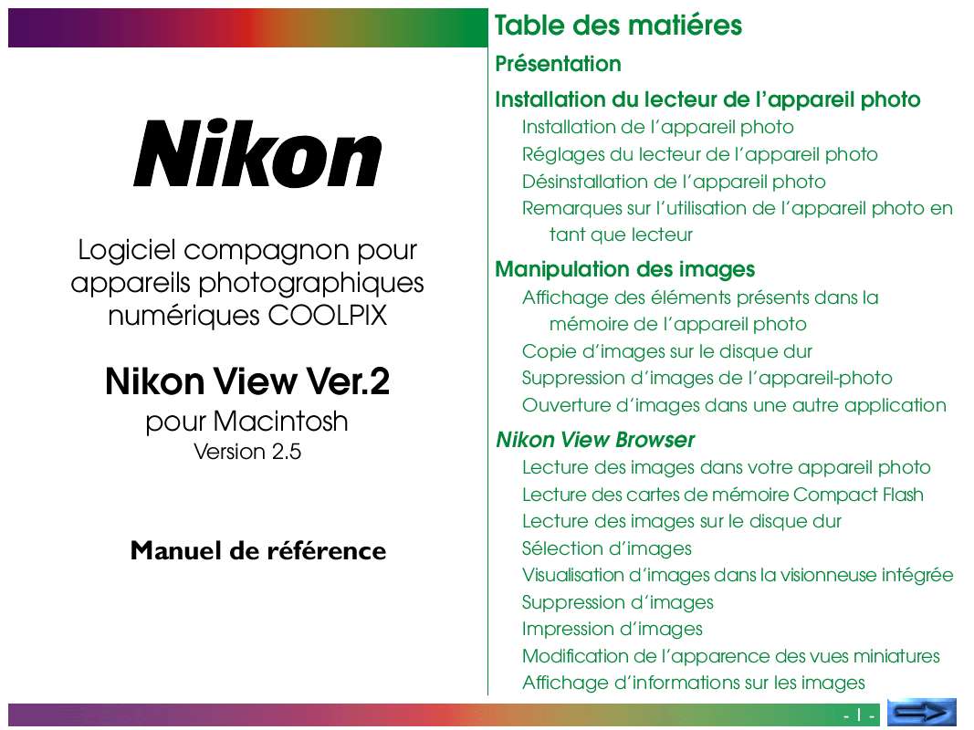 Guide utilisation NIKON VIEW 2.5  de la marque NIKON