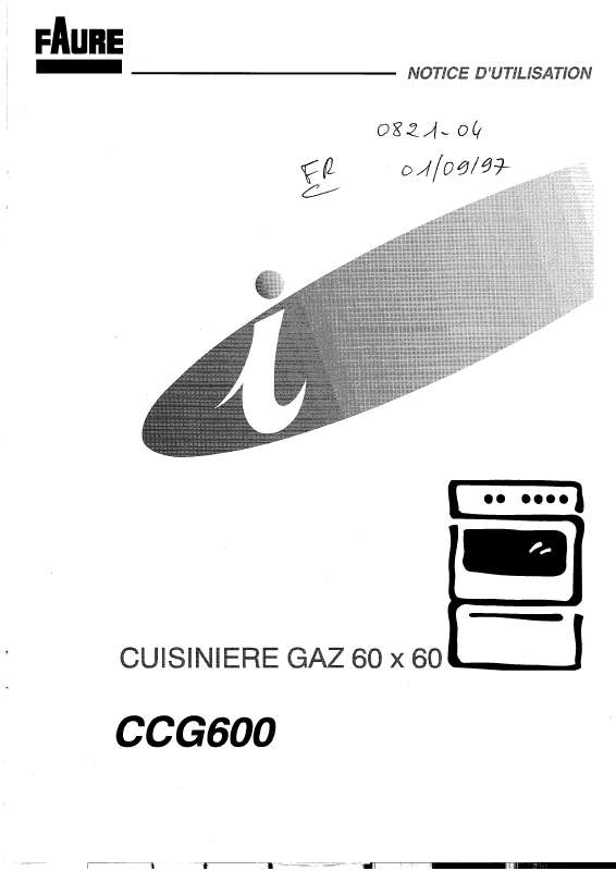 Guide utilisation FAURE CCG600C1  de la marque FAURE
