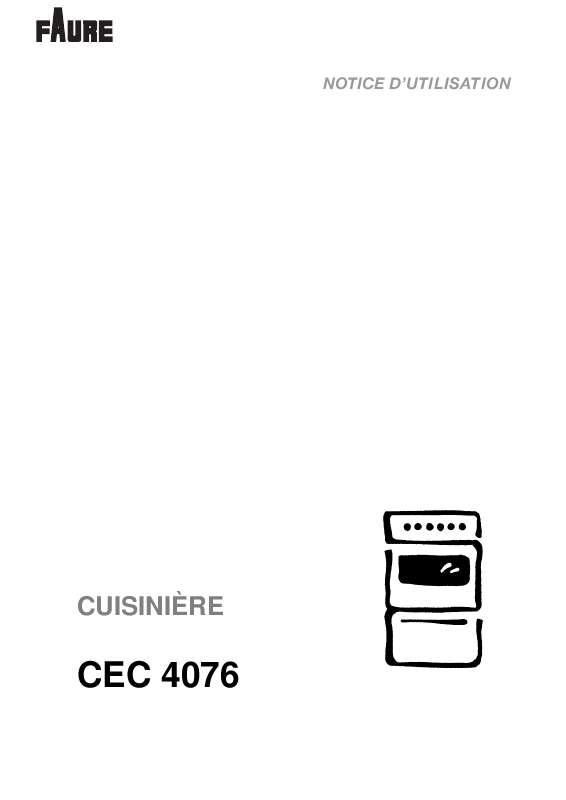 Guide utilisation FAURE CEC4076W  de la marque FAURE