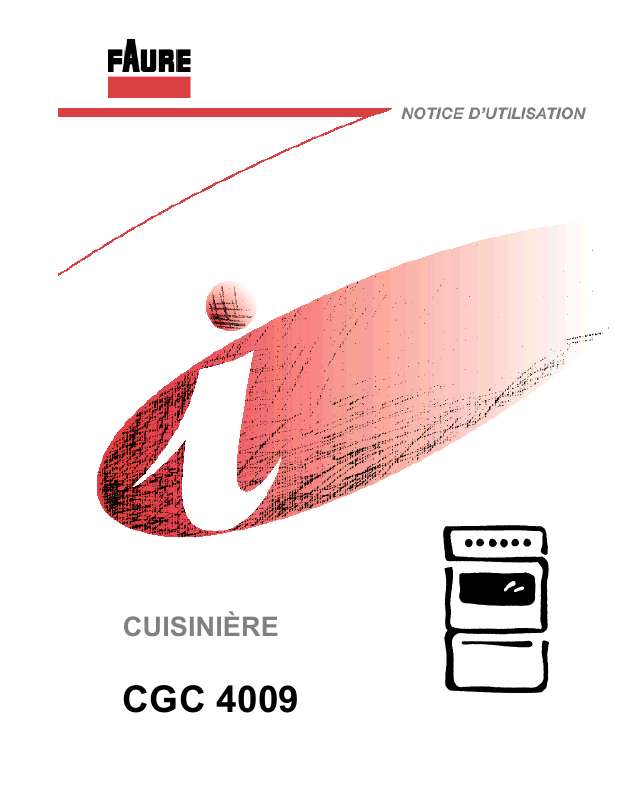Guide utilisation FAURE CGC4009R  de la marque FAURE