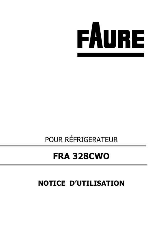 Guide utilisation FAURE FRA328CWO de la marque FAURE