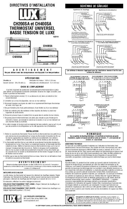 Guide utilisation  AEG-ELECTROLUX CH400SA  de la marque AEG-ELECTROLUX