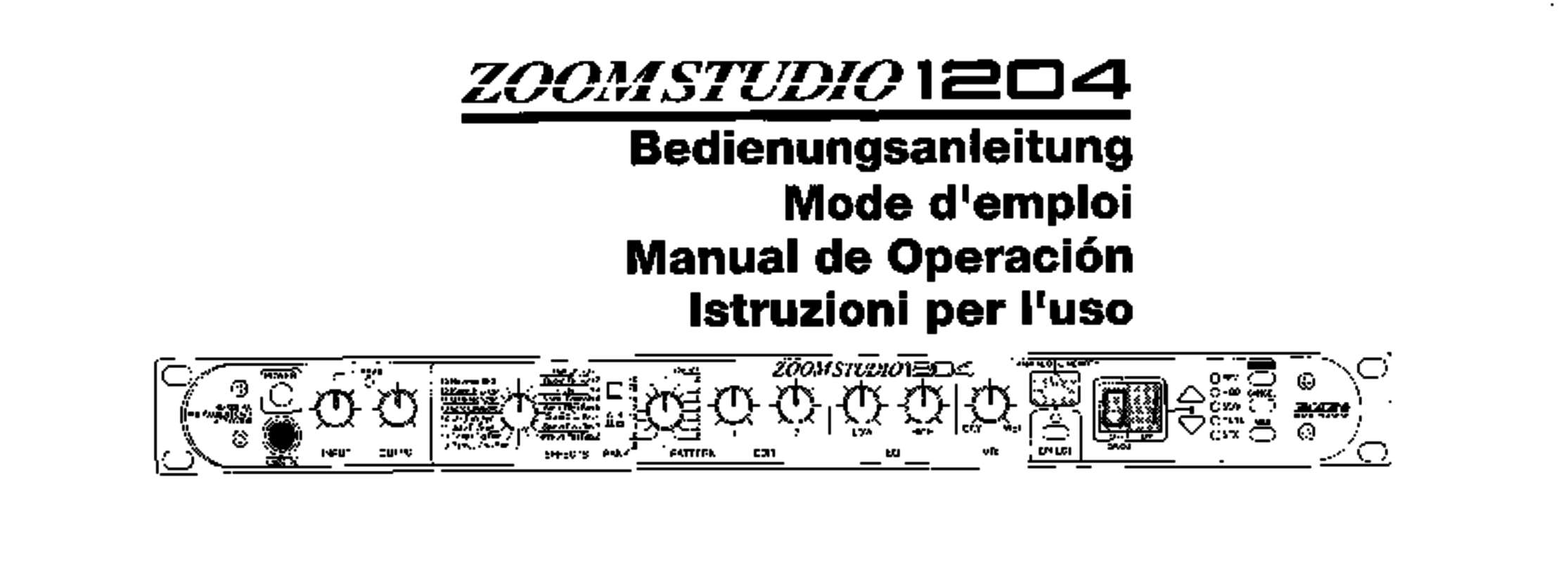 Guide utilisation  ZOOM STUDIO 1204  de la marque ZOOM